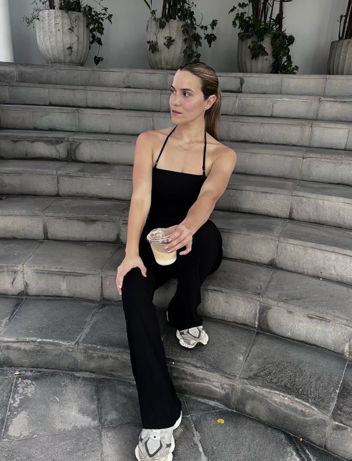 Halter Suit Black