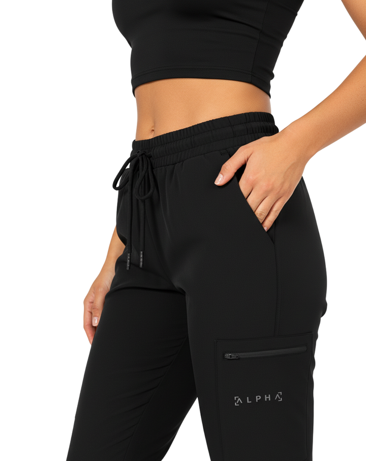 Cargo Running Joggers | Negro Unisex