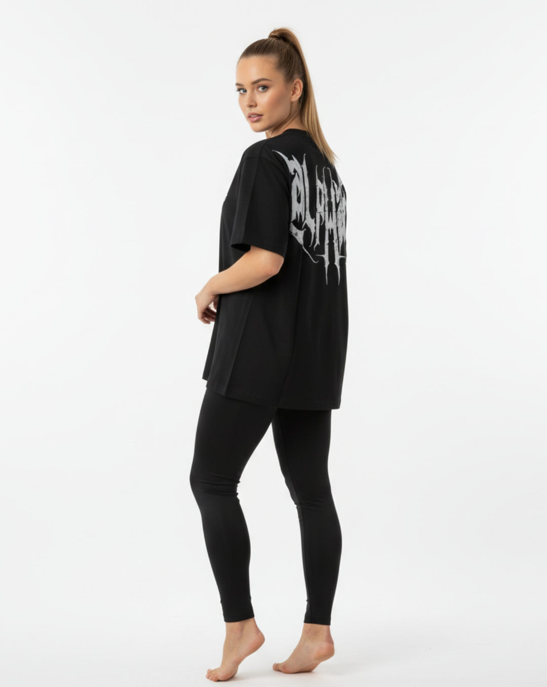 Polo Oversize Chaos | Negro | Mujer