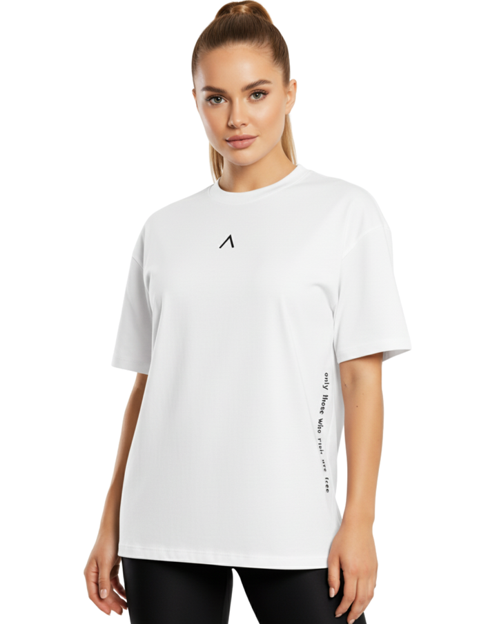 Polo Oversize | Blanco | Mujer
