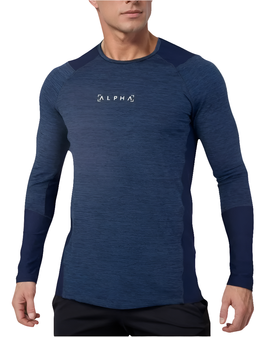 Polo de compresión manga larga hombre - Ropa deportiva hombre - Alphafit Peru