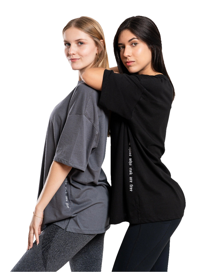 Polo Oversize | Gris | Mujer