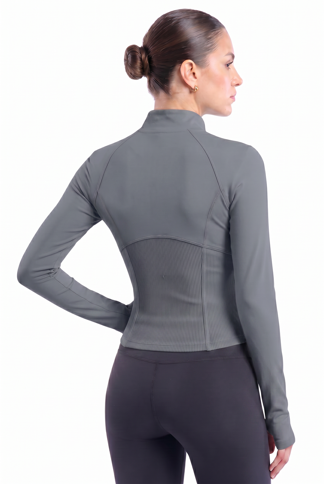 Signature Jacket Off Grey - casaca deportiva mujer - Ropa deportiva mujer -Alphafit