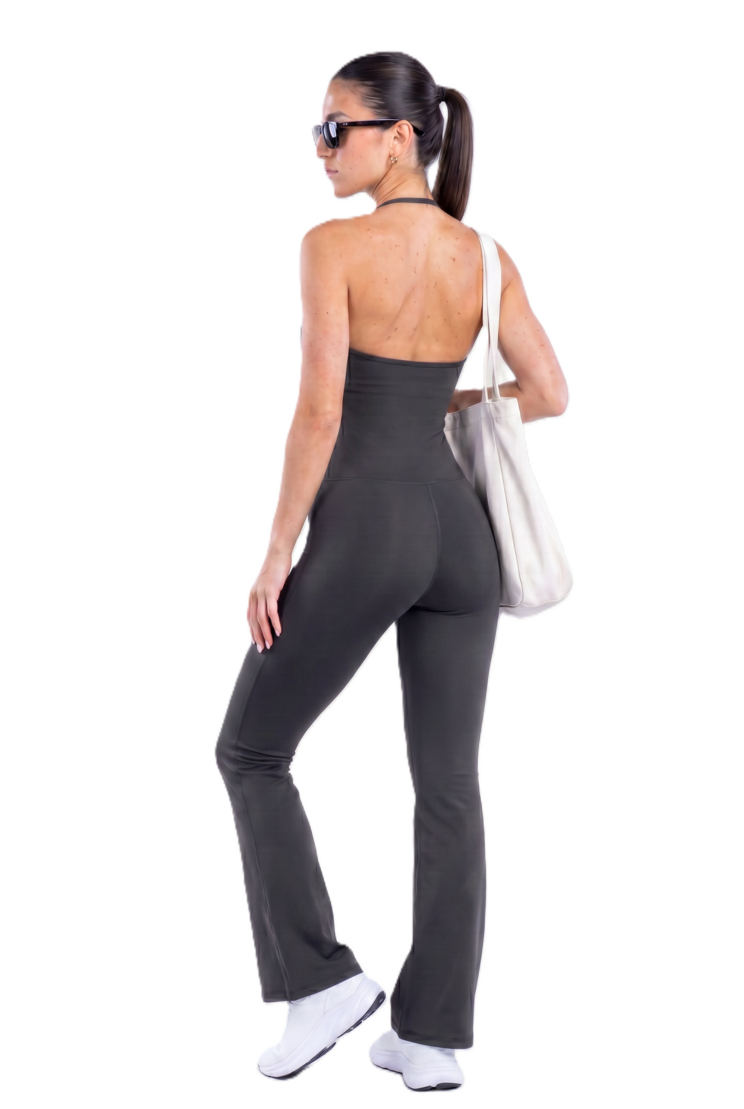 Halter Suit | Dark Grey - Enterizo deportivo mujer - Ropa deportiva mujer -Alphafit