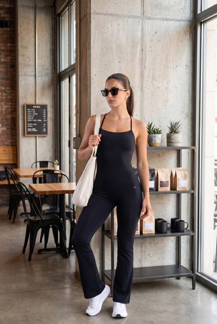 Halter Suit Black - Enterizo deportivo mujer - Ropa deportiva mujer -Alphafit