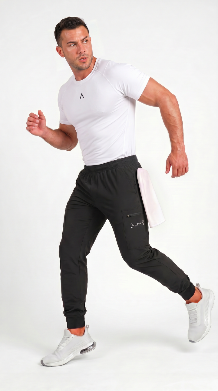 Cargo Jogger Black - Joggers Hombre - Ropa deportiva hombre -Alphafit