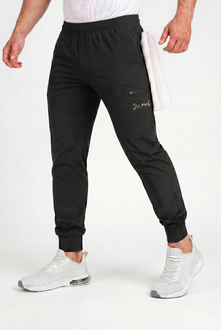 Cargo Jogger Black - Joggers Hombre - Ropa deportiva hombre -Alphafit