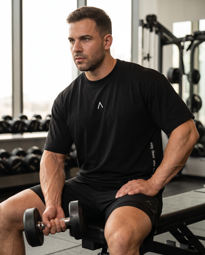 Polo Oversize Black - Polo Oversize hombre - Ropa deportiva hombre - Alphafit