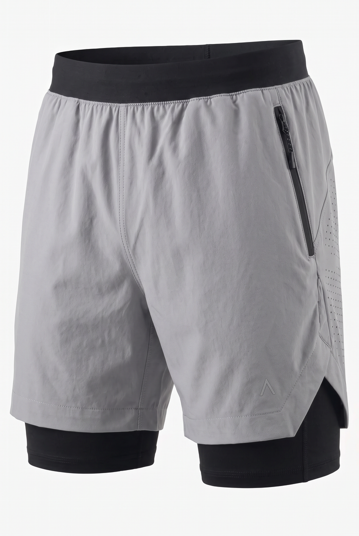 Onyx Short Grey - Short Deportivo Hombre - Ropa deportiva hombre - Alphafit