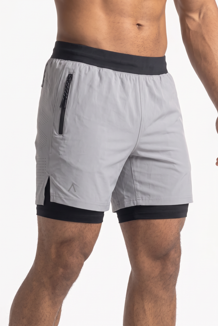 Onyx Short Grey - Short Deportivo Hombre - Ropa deportiva hombre - Alphafit
