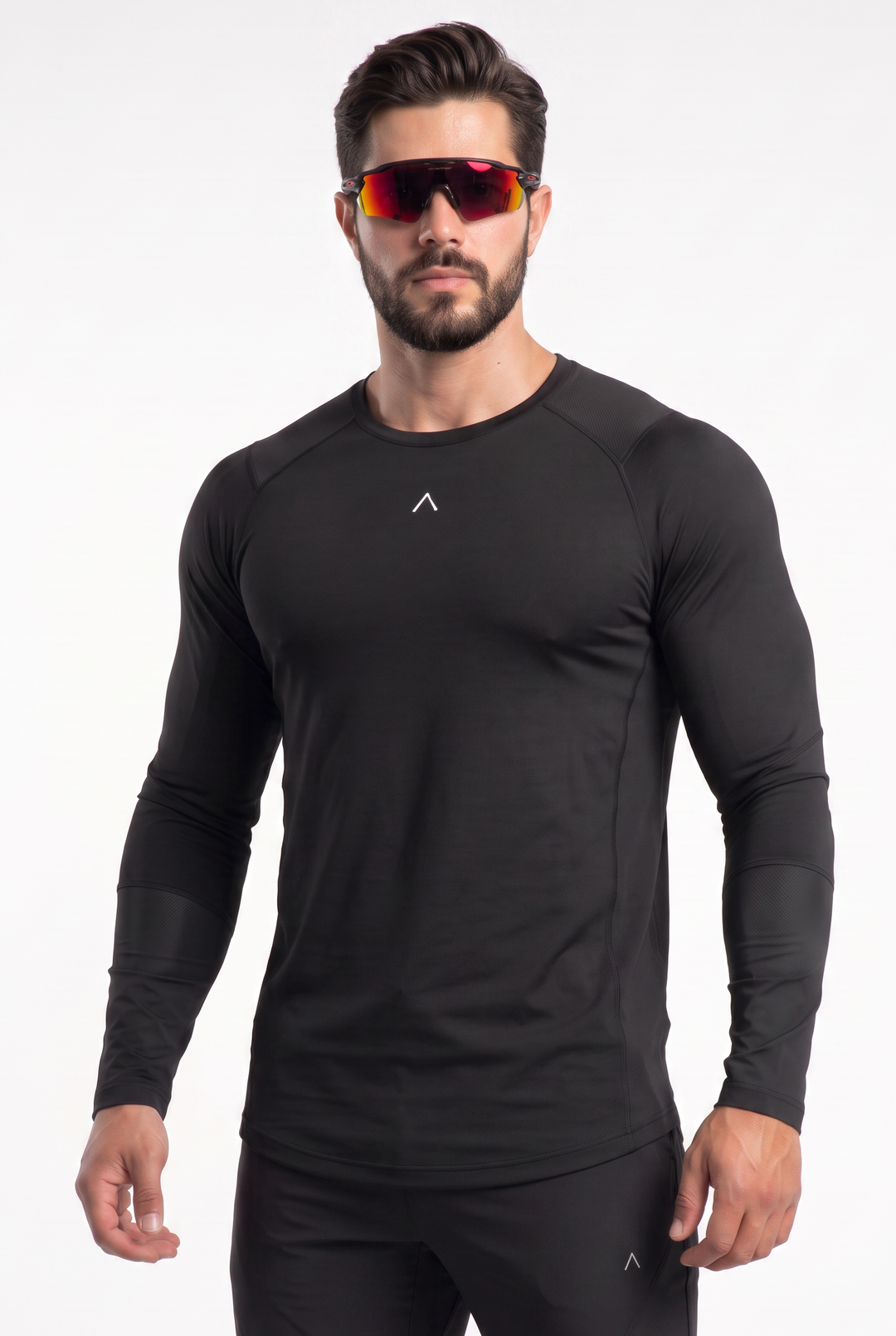 Polo de compresión manga larga hombre - Ropa deportiva hombre - Ropa deportiva - Alphafit