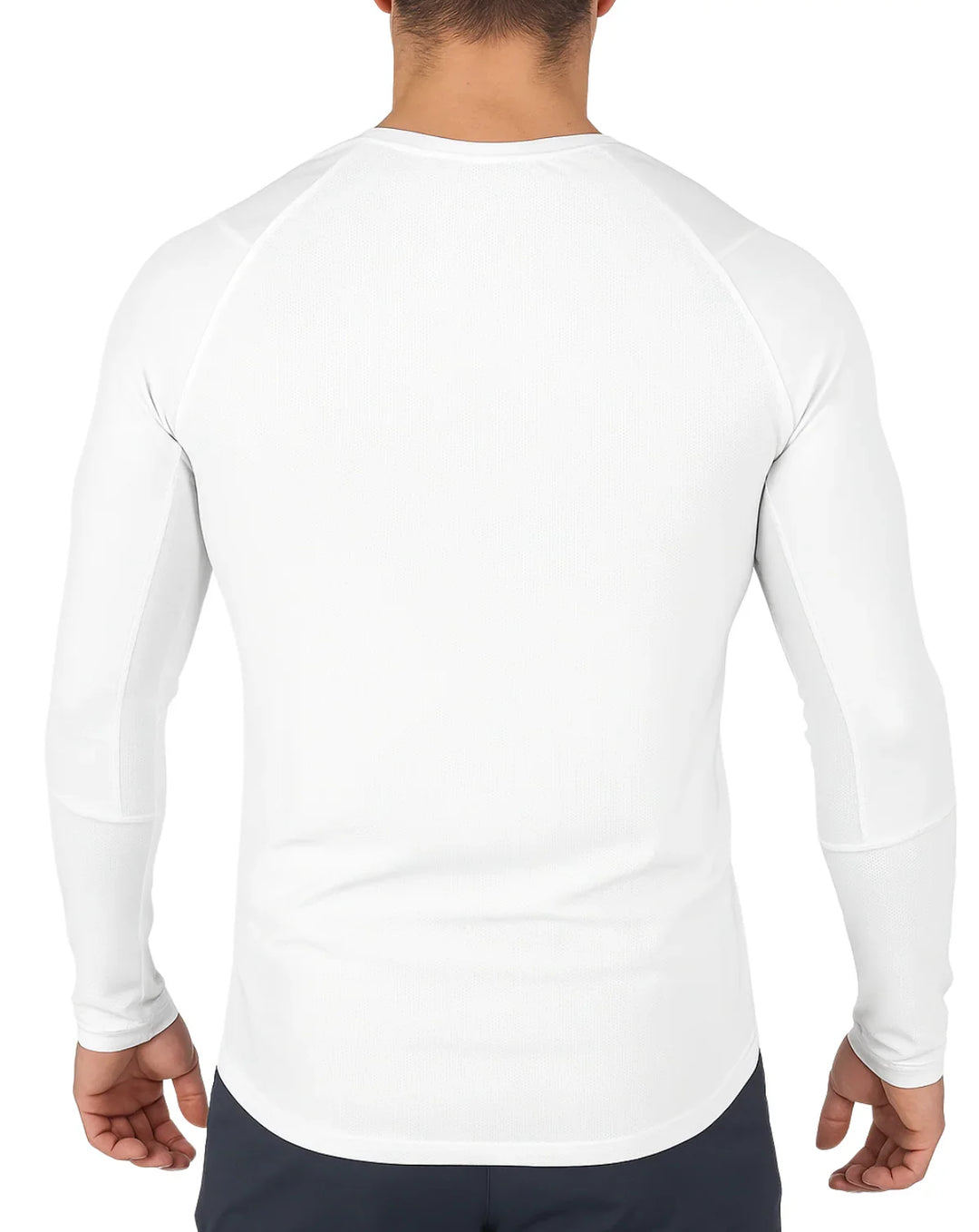 Velocity Polo Deportivo White - Polo Deportivo Manga Larga Hombre - Ropa deportiva hombre -Alphafit
