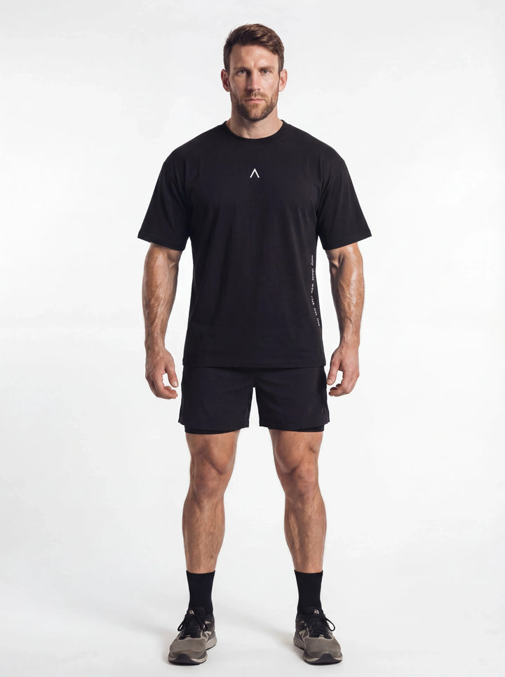 Polo Oversize Black - Polo Oversize hombre - Ropa deportiva hombre -Alphafit