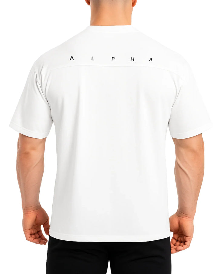 Polo Oversize White - Polo Oversize hombre - Ropa deportiva hombre -Alphafit