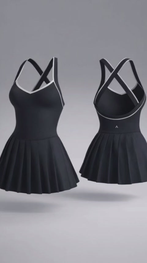 Active tennis dress black
