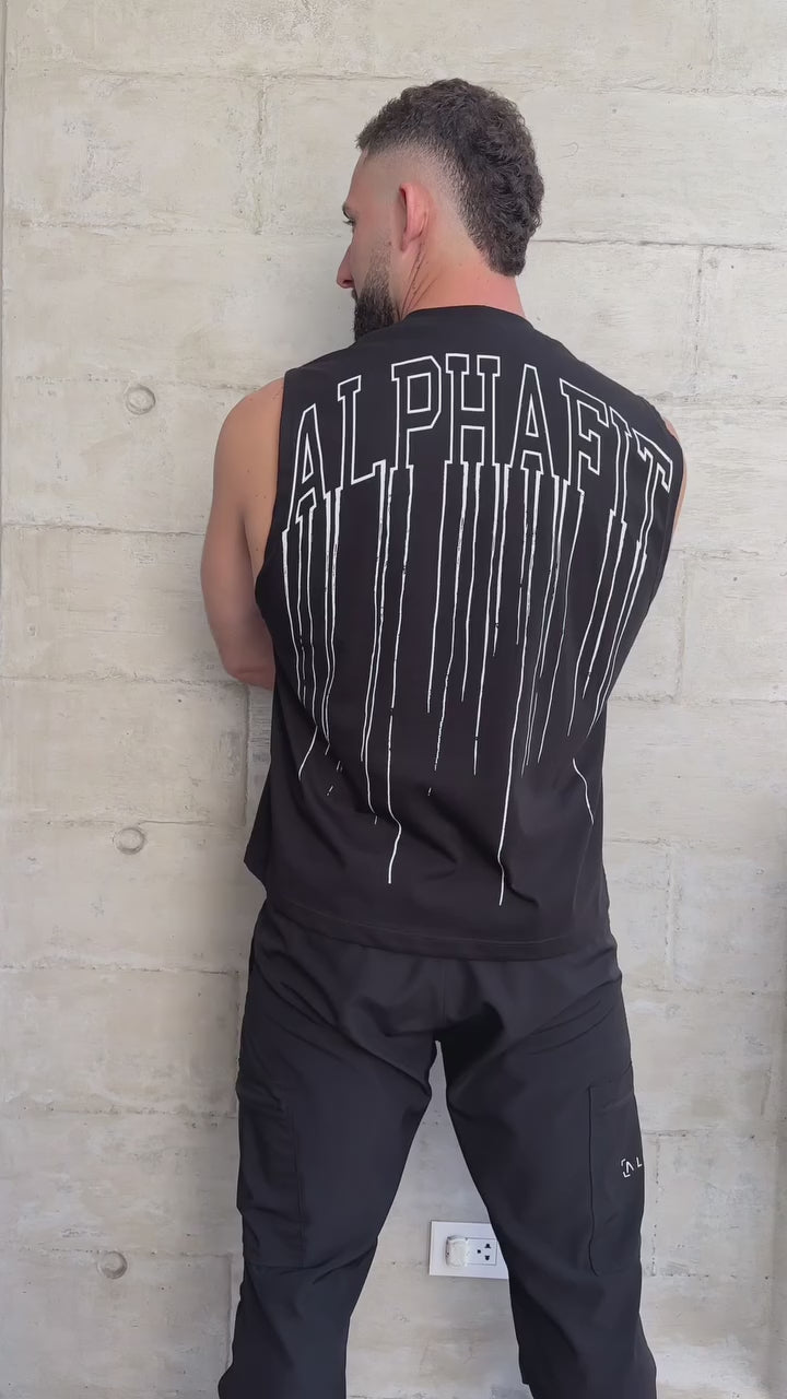 Muscle Tanks | Boxy | ALPHAFIT | Negro