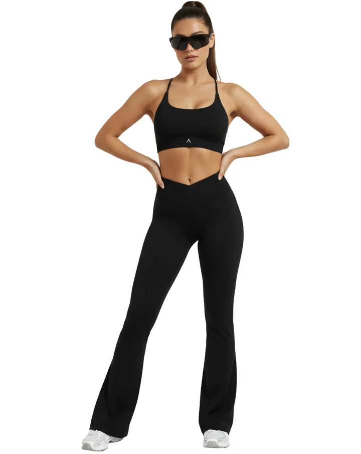 Air Flare Set Black - Set Deportivo Mujer - Ropa deportiva mujer -Alphafit