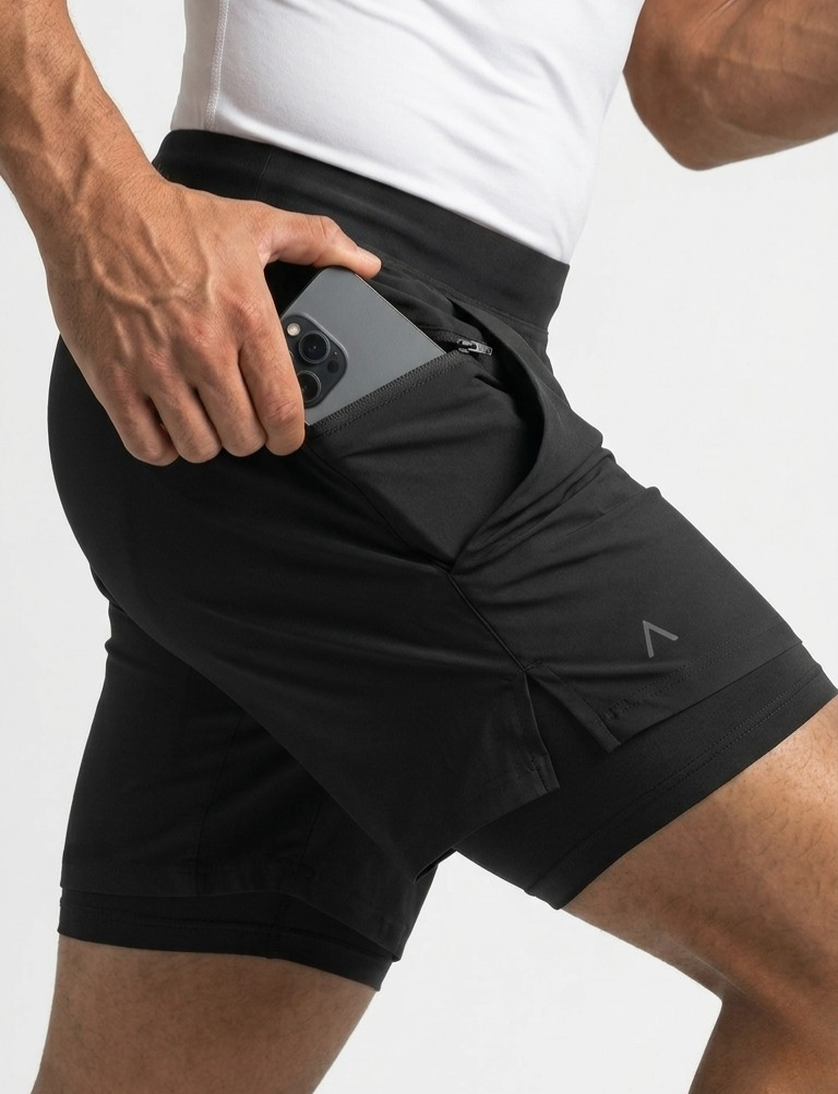 🔥 Pack de 3 shorts con licra - Short Deportivo Hombre - Ropa deportiva hombre -Alphafit