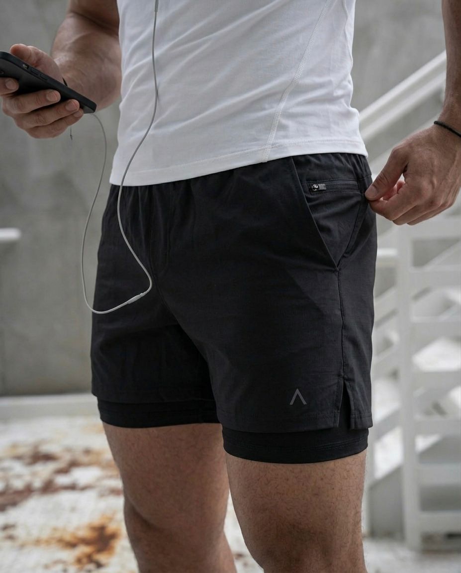 🔥 Pack de 3 shorts con licra - Short Deportivo Hombre - Ropa deportiva hombre -Alphafit