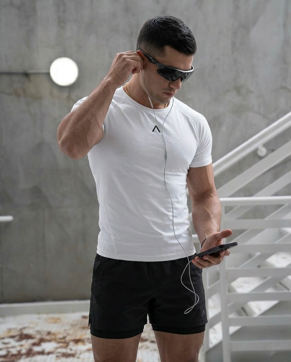 Runtech Short Black - Short Deportivo Hombre - Ropa deportiva hombre -Alphafit